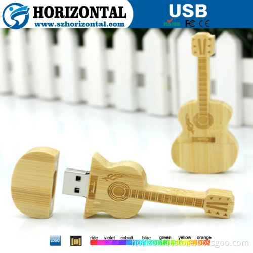 hot sale wooden guitar mini usb flash drives 32gb 64gb